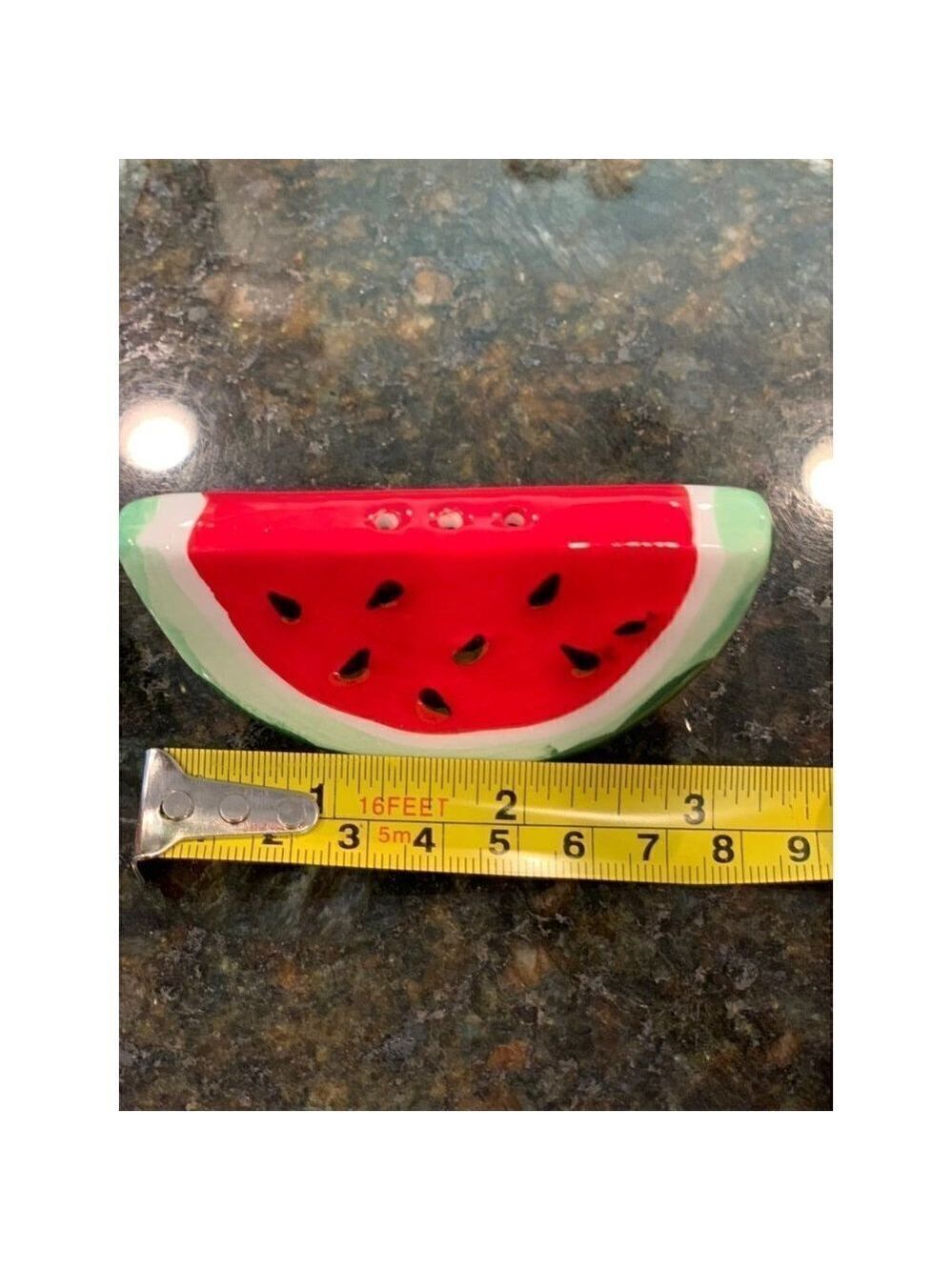 Watermelon Salt & Pepper Shakers Ceramic Home Decor New Tiered Tray Decor - Picture 3 of 8